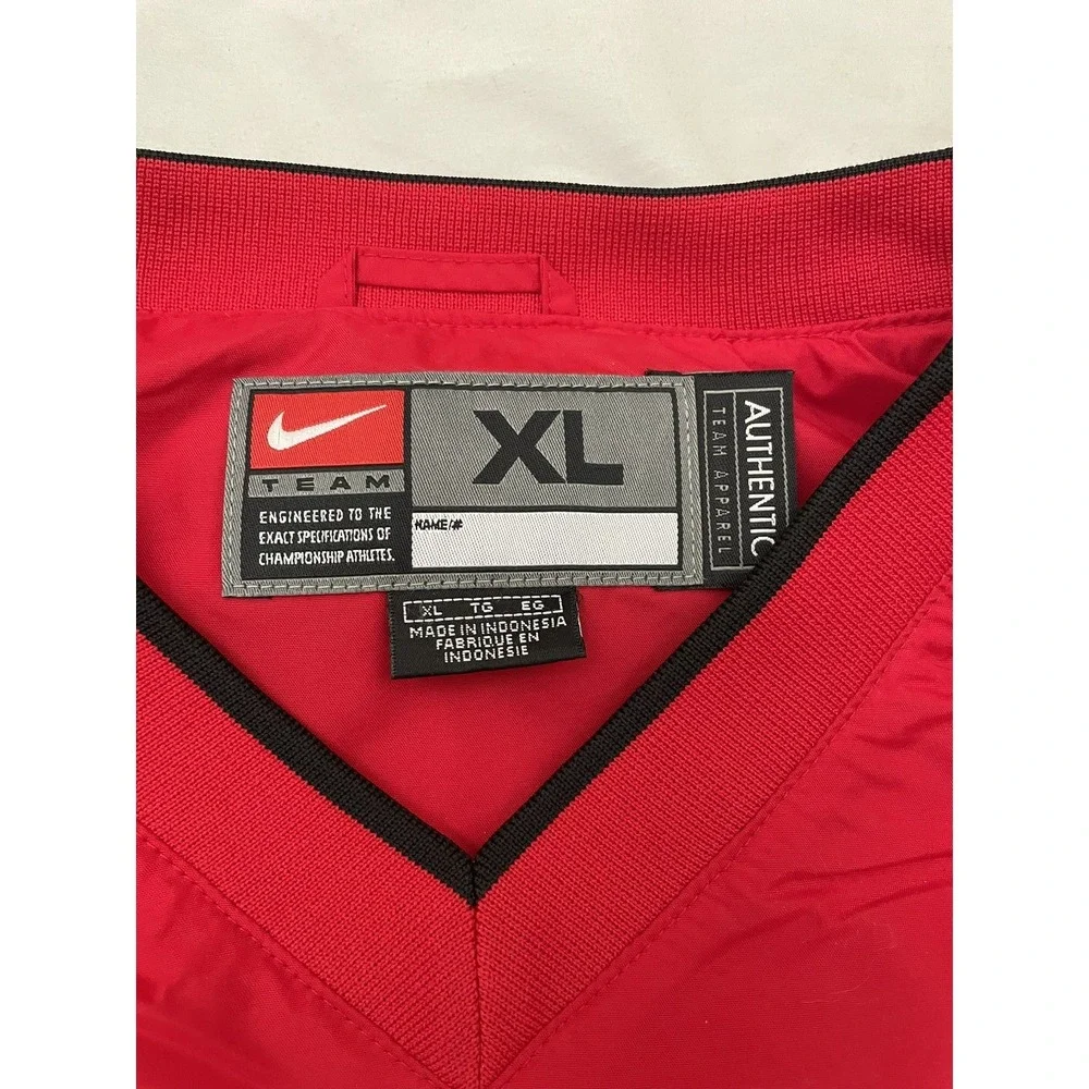 Vintage Y2K Nike Georgia Bulldogs UGA Center Swoosh Windbreaker Pullover XL Red